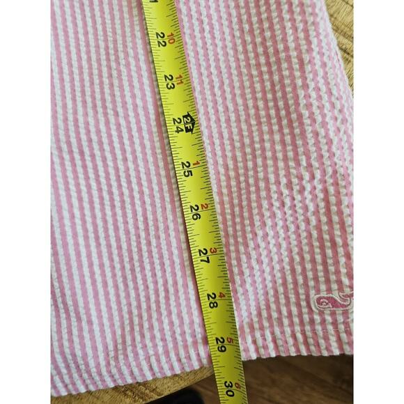 Vineyard Vines Pink Striped Seersucker Youth Girls Size 10 Sleeveless - Picture 8 of 8